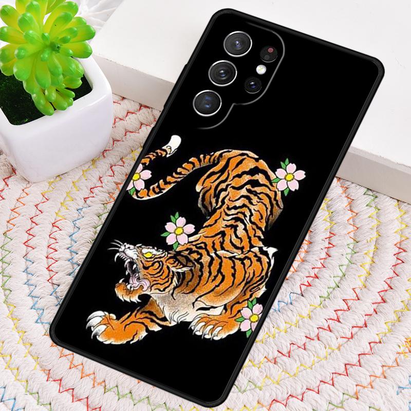 Японский узор с тигром Силиконовый чехол для телефона Для Samsung Galaxy note 10 pro S26 S25 S24 S23 S22 S21 Plus S25Ultra Capa Чехол