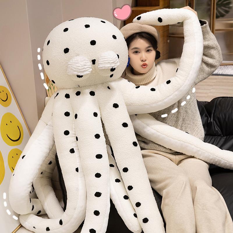 Супер милая и забавная кукла-осьминог в горошек, большая кукла-осьминог, подушка, плюшевая игрушка, креативный подарок