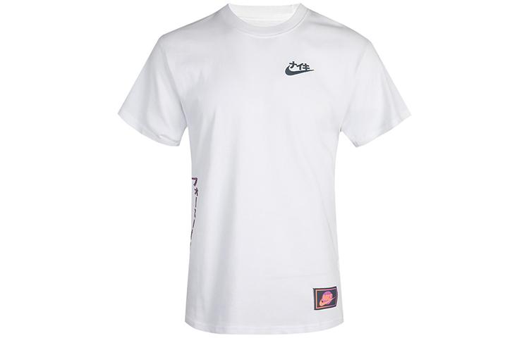 Nike T Shirts Men's White Crew Neck Moderate Straight Fit CV1088-100