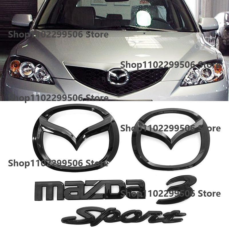 Plastic Car Front Trunk Emblem for Mazda 3 Logo Steering Wheel Badge 3D Body Replaced Sticker Rear Tail Refitting Decoration YS4Y7S