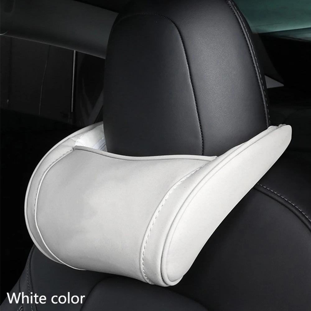Neck Pillow Headrest Pillow Automobile Seat Neck Rest Auto Seat Head Support Pillow Accessories Suit For Tesla Model 3 Y X S
