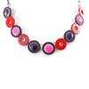 [K0196] - Designer Necklace 'Bora Bora' Pink Purple Red