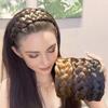 Elegant Handmade Braided Headband for Women - Wide, Non-Slip Teeth Comb Hair Accessory with Natural Twist Braid Design
