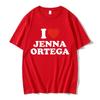 Футболка I Love Jenna Ortega, топы, летние свободные футболки унисекс в стиле хип-хоп с короткими рукавами, унисекс, женская мода, повседневная футболка большого размера, европейский размер