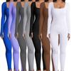 Akaily Summer Outfits Ribbed Jumpsuit For Women 2023 Tracksuit One Pieces Sleeveless Bodycon Jumpsuit Streetwear Black Jumpsuit