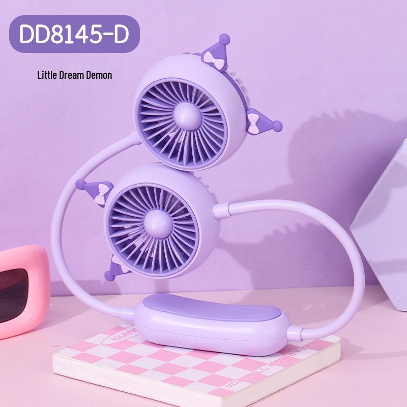 Portable USB Rechargeable Hanging Neck Fan for Outdoor Sports