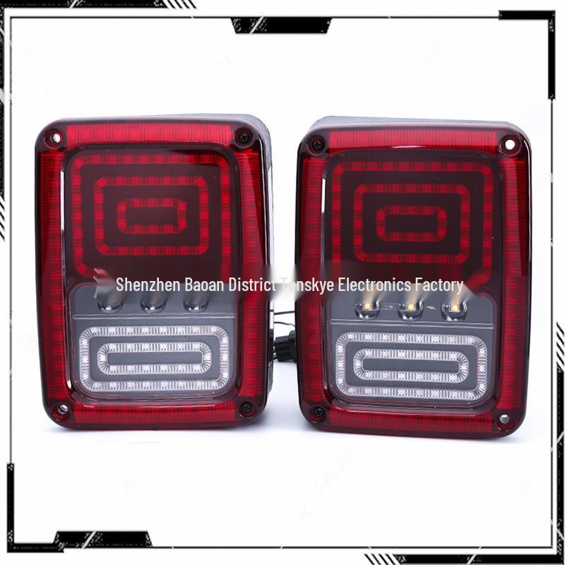 LED Headlights & Piranha Taillights for Jeep Wrangler - Car Light Modification