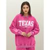 Техас США Город Искусство Письмо Узор 1945 Женский Свитшот с Круглым Вырезом Хлопок Уличная Одежда Осень Повседневный Женский