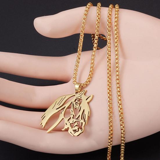 Подвеска-ожерелье «Голова лошади», ожерелье-шарм «Силуэт лошади», женское мужское ожерелье с зодиакальным животным, ювелирный подарок на День святого Валентина, день рождения