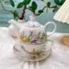 European Ceramic Mother and Child Pot Afternoon Tea Set with High Appearance Coffee Cup Flower Tea Cup Creative Tea Pot Set