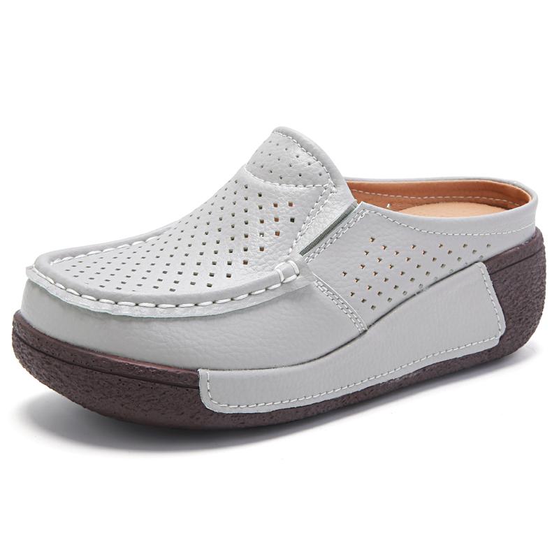 Кроссовки Женская обувь Лоферы на платформе Кожаные слипоны на плоской подошве Новая весенняя повседневная обувь 35-41