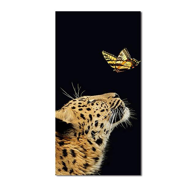 Черный золотой лев постеры с животными современный домашний декор холст живопись настенные художественные картины для гостиной декоративные принты БЕЗ РАМКИ