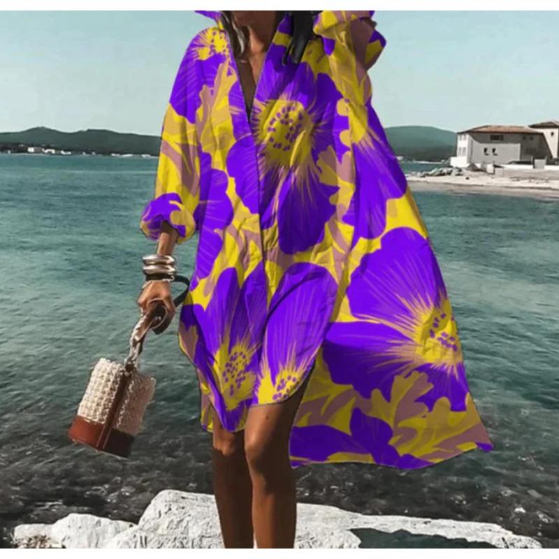DICFY Women's Fashion Spring Autumn Long Sleeve Casual Dresses