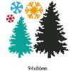 Зимние снежинки, деревья, трафареты, металлический трафарет, сделай сам, скрапбукинг, альбом, бумажная карта, тиснение, ремесленный декор, художественная высечка, Рождество
