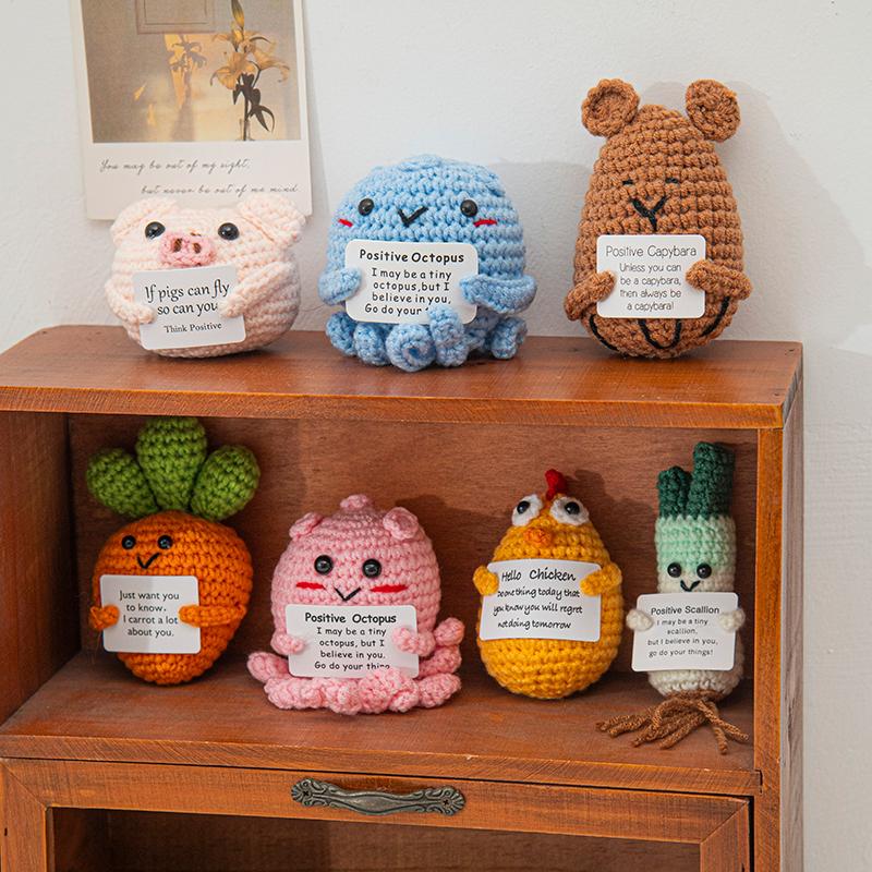 Positive Potato Ornament Desk Accessories Offices Accessories Desktop Decoration Crochet Fruits Vegetables Christmas Gift