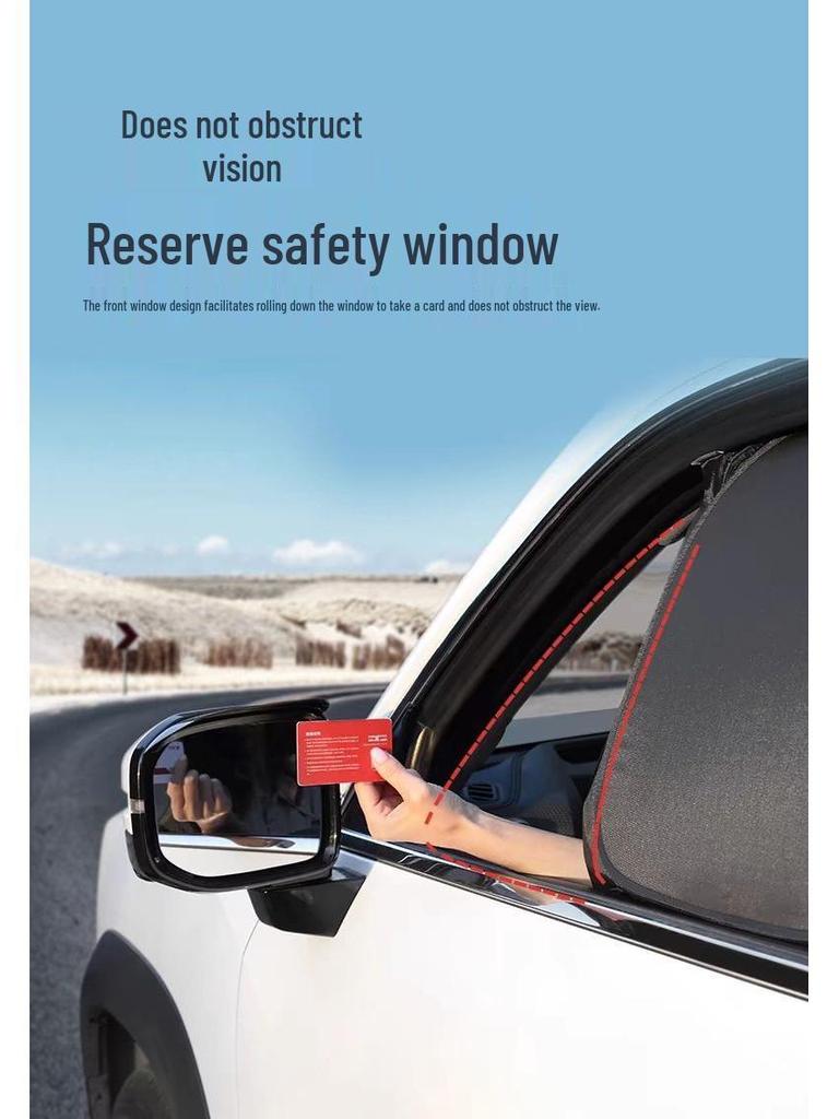 Tesla ModelY Camping Privacy Sunshade Curtains for Side Windows - Blackout & Insulation