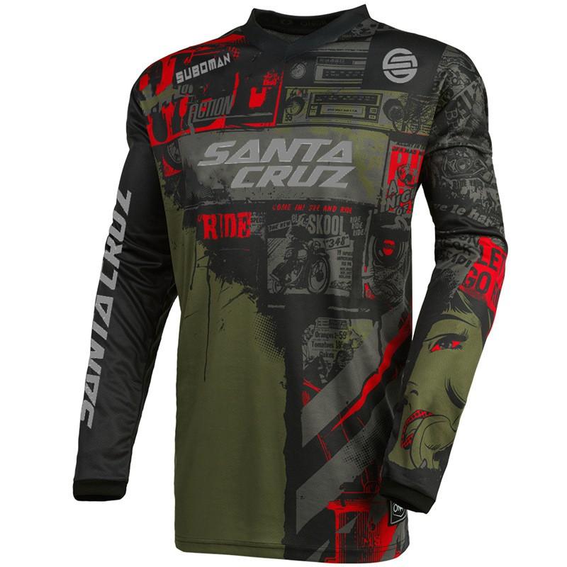 Mens Off-Road Motorcycle Riding Suit Mountain Bike Downhill Jersey Breathable Quick-Dry Cycling Apparel