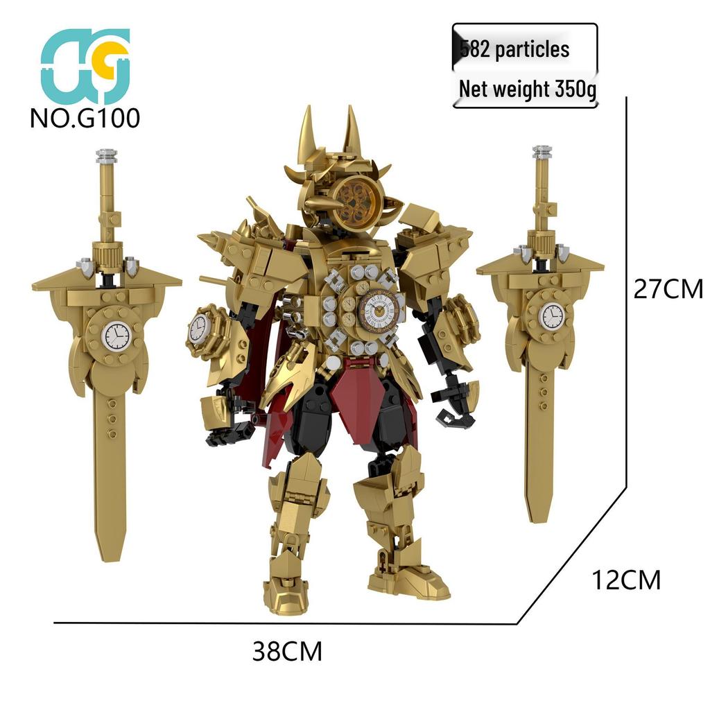 Трансграничный Титан Клокмен против. Туалетмен Телевизор Динамик Конструктор Минифигурки