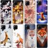 Чехол с милым мультяшным животным лисой для Samsung Galaxy A12 A02S A22 A32 A52 A72 A71 A51 A41 A31 A21 A11 A50 A70 A10S A20S, черный чехол