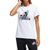 adidas Футболка с логотипом, дышащая, с круглым вырезом и коротким рукавом, женская, белая GN9151