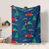 1pc Christmas MarineLife Shark Blanket, Lightweight Flannel Throw Blanket For Sofa, Bed, Travel, Camping, Living Room, Office, Couch, Chair, And Bed