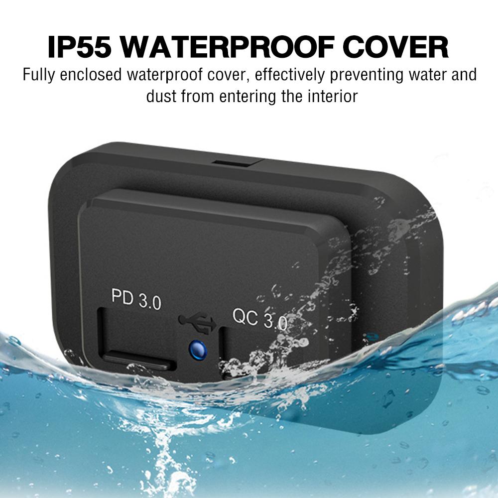 Автомобильное зарядное устройство QC3.0 PD, быстрая зарядка, двойная USB-розетка, панель, адаптер питания для грузовиков, кемперов, караванов, аксессуары 12/24 В