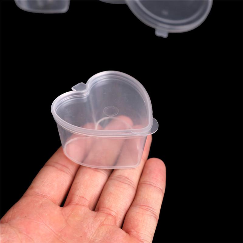 10pcs/lot Plastic Color Plasticine Clear Containers Glue Putty Foam Ball Storage Boxes Slime Storage
