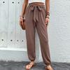 YYFS Women's Fashion Casual Solid Color Print High Waist Trousers Pants & Capris