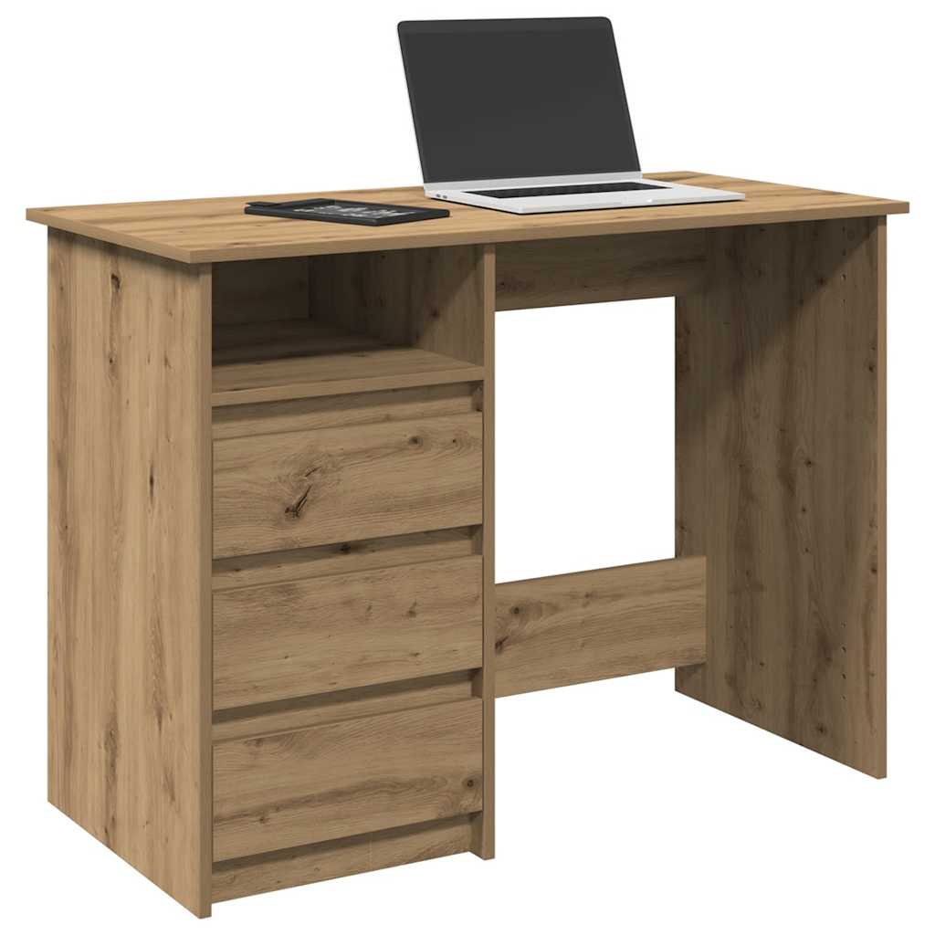 Vidaxl Biurko Artisan Oak 102X50X75 Cm Drewno Klejone