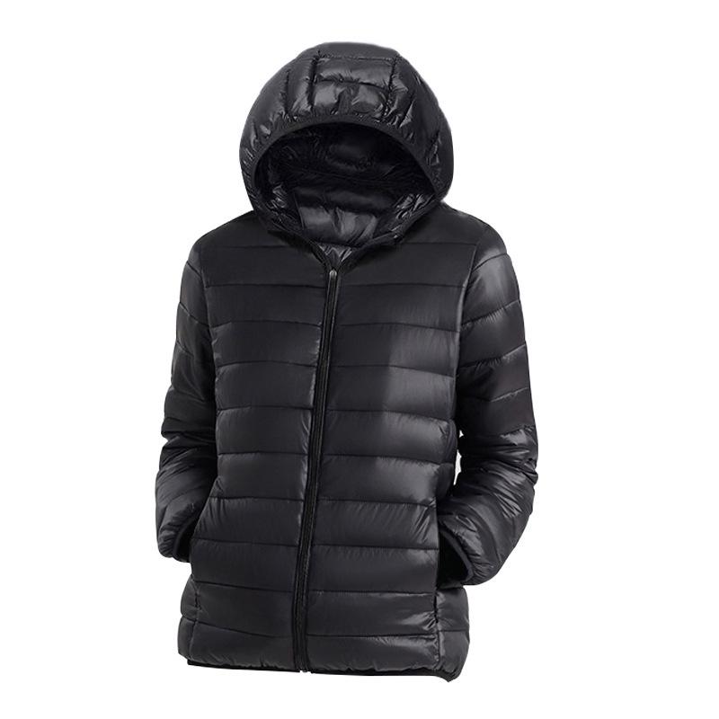 Женская короткая куртка из хлопка с капюшоном 2023 года — осень/зима, свободный крой, однотонная, теплое пальто