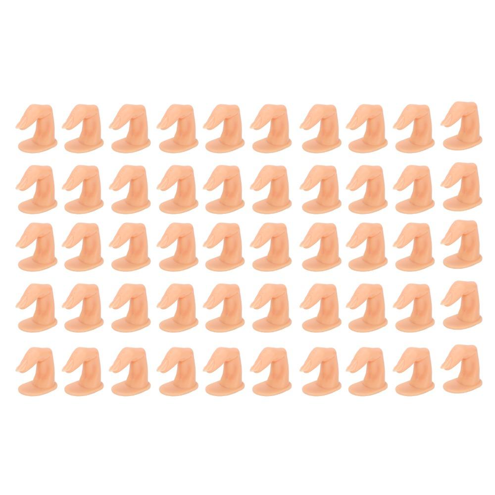 50pcs Detachable Nail Gel Polish Display Book Durable Plastic Fake Fingers Model For Salon Artists