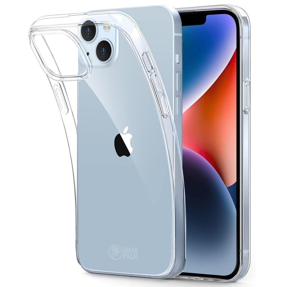 UrbanPalm case for iPhone 14 / 13, silicone, transparent