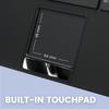 Perixx Keyboard with Touchpad Wired Mini USB Backlit 2USB Hub English Layout PERIBOARD-425