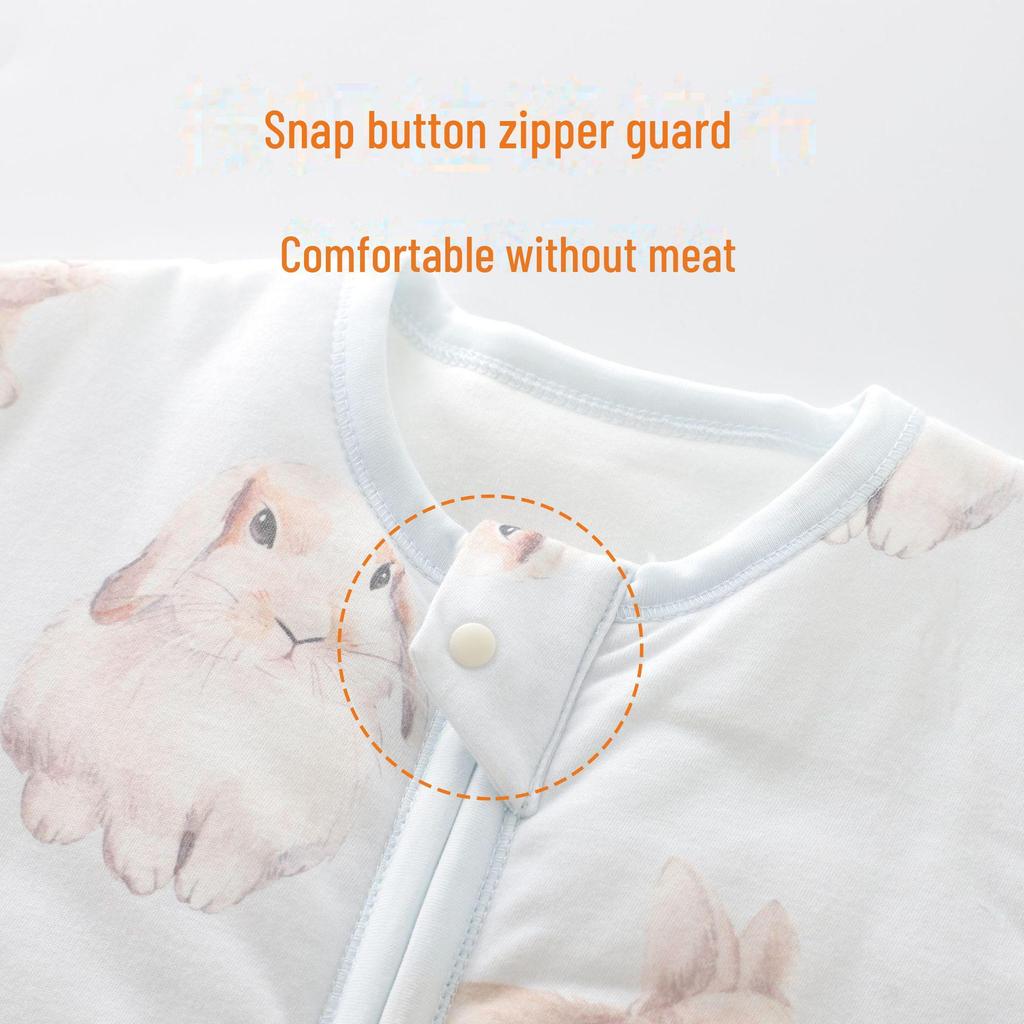 Yiri Infant Split-Leg Pure Cotton Sleeping Bag - Warm, Anti-Kick, Quilted, Long-Sleeve for Autumn & Winter