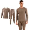Karsaer Winter Warm Innerwear Crew Neck Long Sleeve Top and Bottom Thermal Innerwear with Fleece Medium and Stretchy and Gentle On the Men's Set,