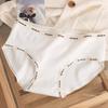 Comfortable Women's Cotton Underwear Stylish Japanese Sweet Breathable Mid Waist Triangle Shorts