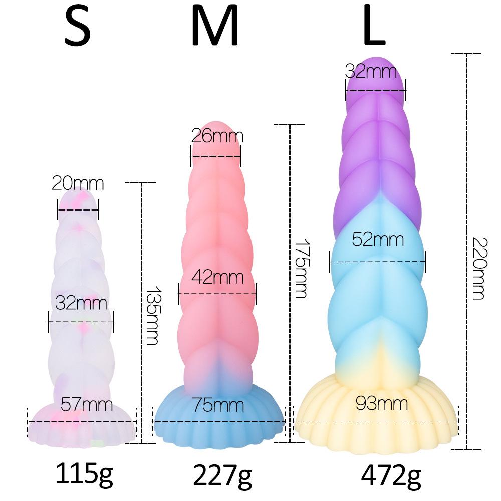 Glow in Dark Anal Plug Spiral Prostate Massager Jelly Beads Twist Rope SM Sex Toy for Men Women