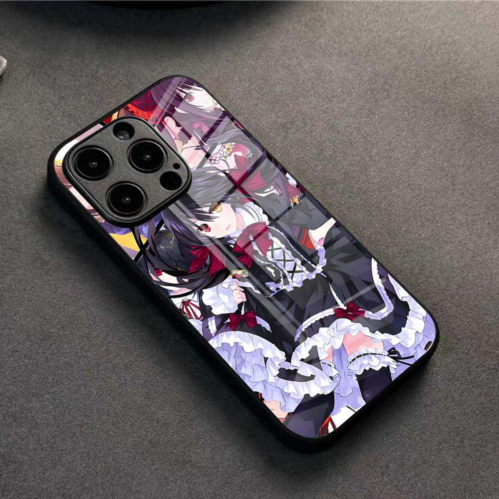 Аниме Date A Live Токисаки Куруми Милый чехол для телефона для iPhone 17 Pro Max 16 15 14 Pro Max 13 11 X Xs Xr 8 7 Plus Стеклянная крышка