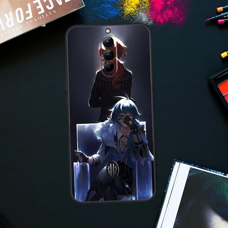 Ударный чехол Kaeya и Diluc Genshin для ZTE Nubia Red Magic 8 8S Pro Plus RedMagic 9 Pro Plus 6 7 6S 7S Pro 5S 6R 5G