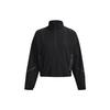 Solid Color Zip Collar Jacket Women Jackets Black 1374889-001