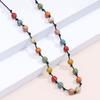 Красочное керамическое ожерелье в стиле бохо, ручной работы, регулируемое, простое плетеное веревочное керамическое ожерелье, ювелирные аксессуары, подарки