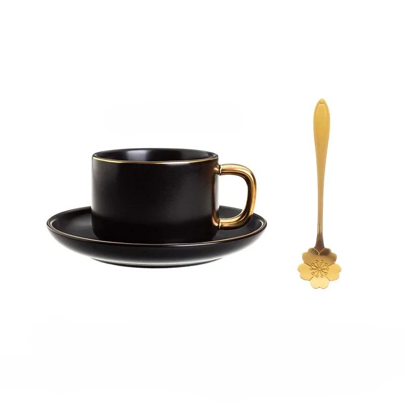 Керамическая кружка Фарфоровые кофейные чашки Набор чашек и блюдец Чайная посуда Эспрессо Аксессуары Многоразовая кофейная посуда Кухня Столовая Бар