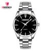 New TOP Brand Luxury Men's Watch With Box Business Watch 006A Stainless Steel Strap Men's Quartz Watches