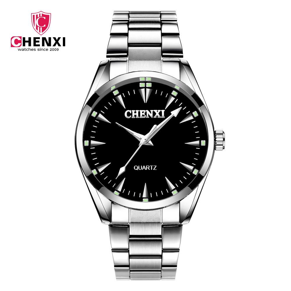New TOP Brand Luxury Men's Watch With Box Business Watch 006A Stainless Steel Strap Men's Quartz Watches