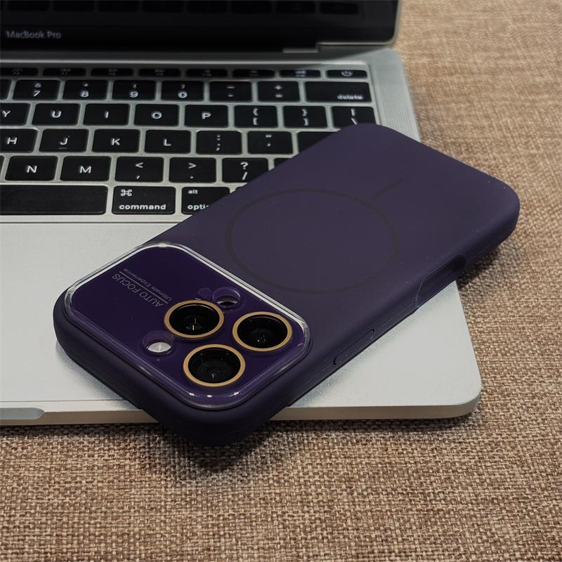 Стандартный продукт, совместимый с чехлом для Apple iPhone 17 Air Phone Case 13/14/15/16, Большое окно, iPhone 15 Pro, Жидкое магнитное закрытие