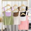 Square Neck Knitted Small Halter Vest Women Wear A Sleeveless Back Fashion Slimming Short Boob Top
