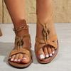 Римские сандалии на плоской подошве для женщин Лето 2025 Комфортные Нескользящие Пляжные туфли Женские Большого размера Легкие Повседневные Сандалии Женские