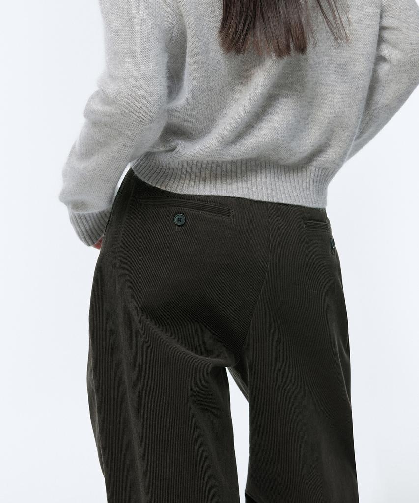 MUSINSA STANDARD WOMAN Women'S Wide Corduroy Pants [Dusty Khaki]