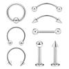 8-Piece Stainless Steel Piercing Set: Lip Studs, Eyebrow Stud, Ear Studs, Nose Ring, Lip Ring Jewelry