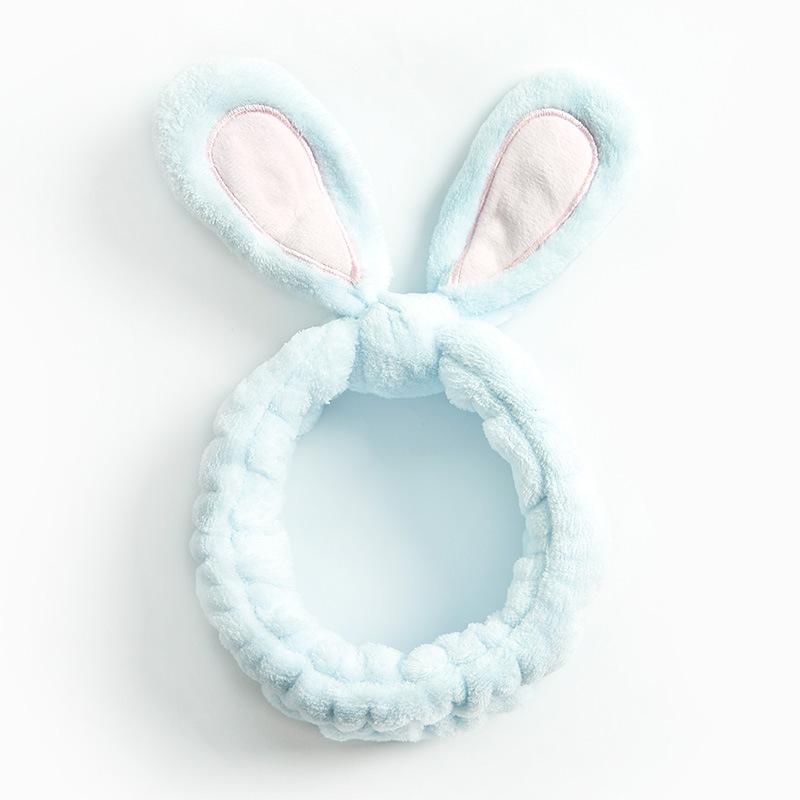 Супер милая трехмерная проволочная кроличья ушка пушистая повязка для мытья лица маска для макияжа женские аксессуары для волос головной убор
